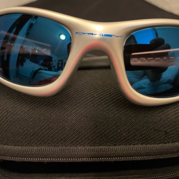 Oakley Straight Jacket Blue Flame in Grey, Men's - Picture 10 of 10